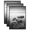 Americanflat Snap-In Picture Frame in Black - Set of 3 - Poster Frame with Slimline Molding, Plexiglass Cover, and Hanging Hardware - Black